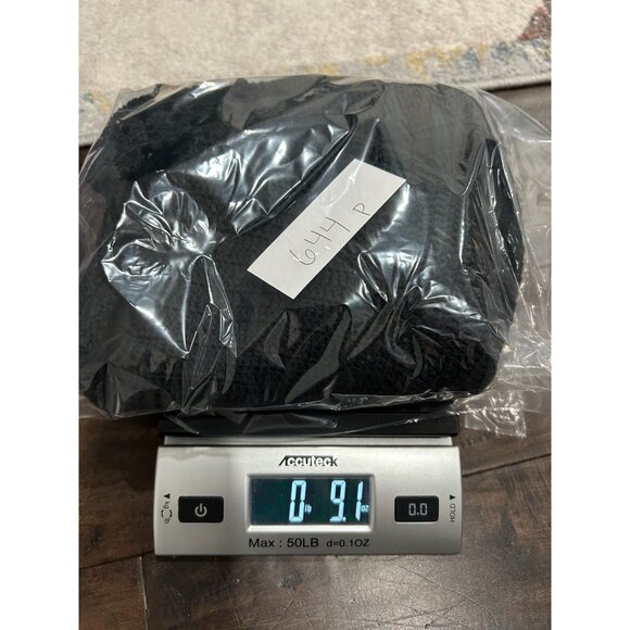 WD-NY Black Open Front Crochet Sweater Lightweight  Cardigan Shrug Size Large - Picture 9 of 9